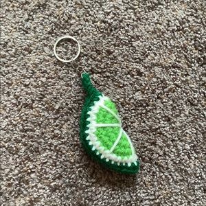 Crochet Lime Keychain